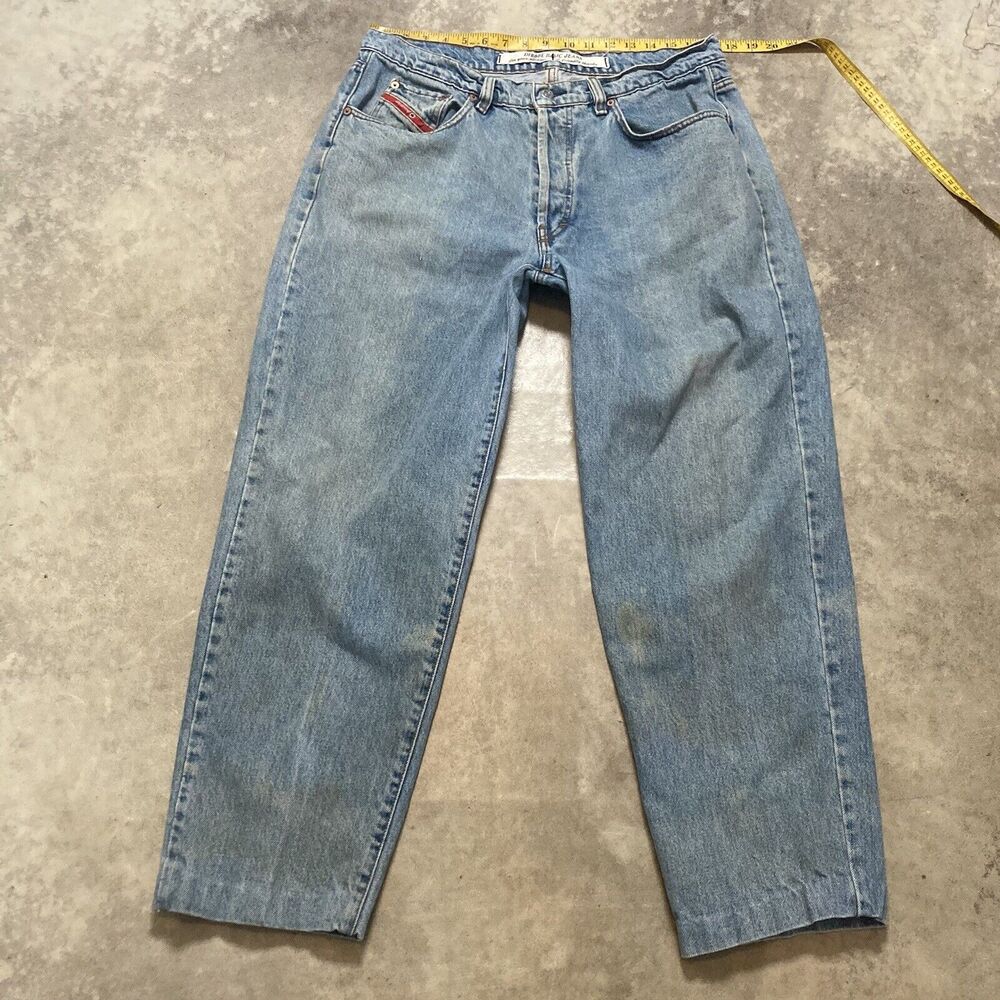 Diesel Basic Jeans Mens Size 38 Baggy Vtg‎ Y2k Blue Cotton Button Fly Relaxed